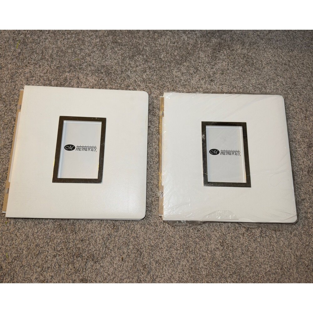 Creative Memories 12x12 Album White Silver Photo Frame LOT of 2 - 1 Sealed 1 Not
